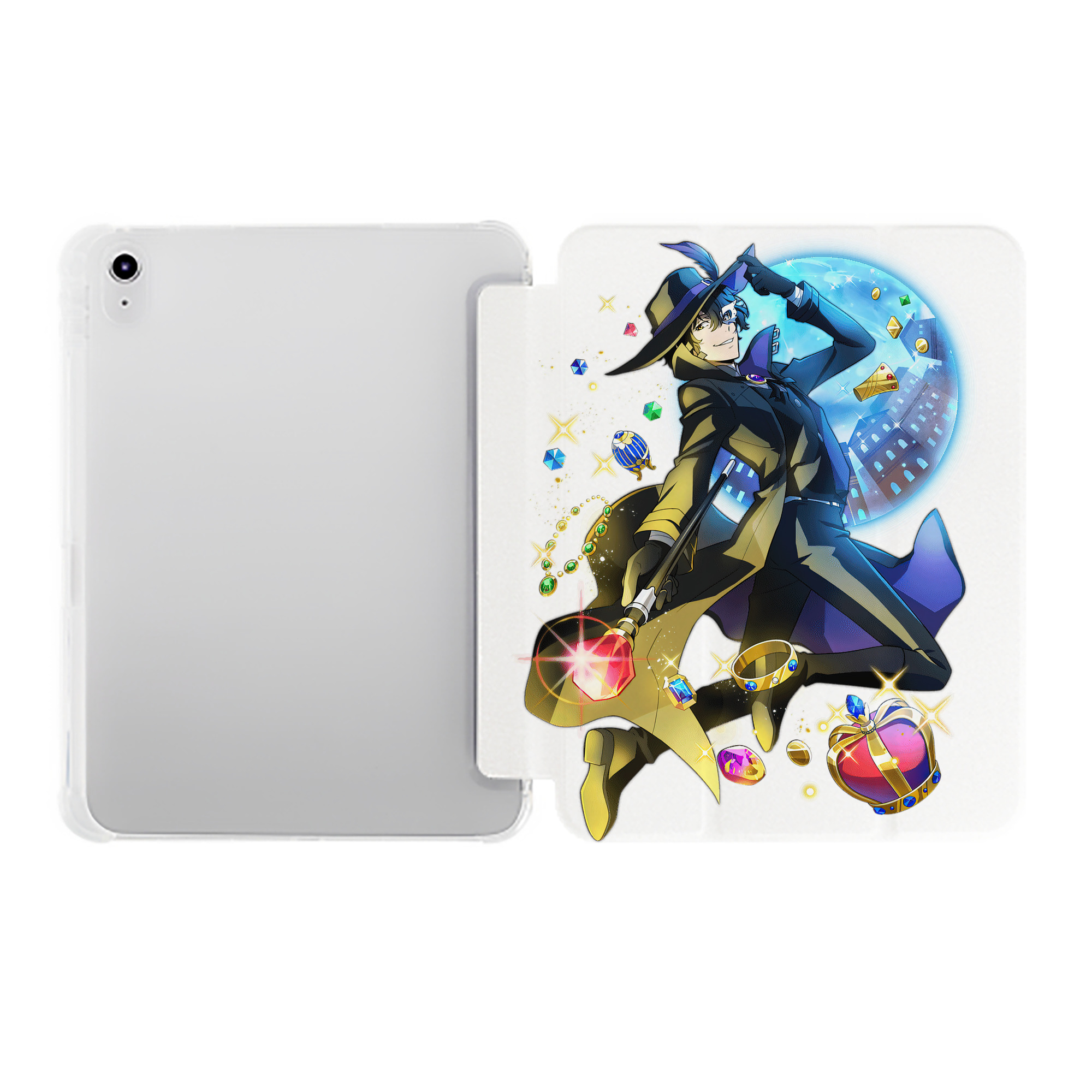 （画像用） 文豪ストレイドッグス Bungo Stray Dogs IPad ケース ペン収納付き 三つ折りスタンド PUレザー×シリコン 対応機種9.5/10.5/10.9インチ